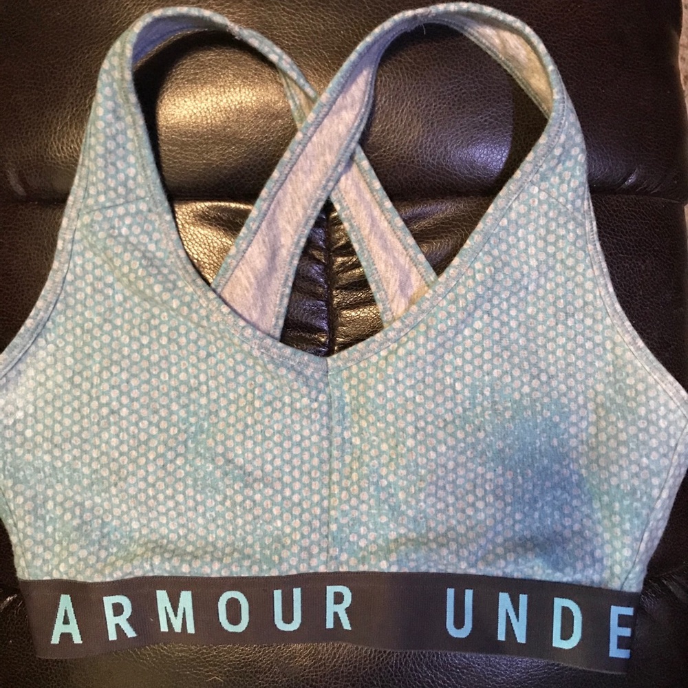 Under armor light blue sports bra